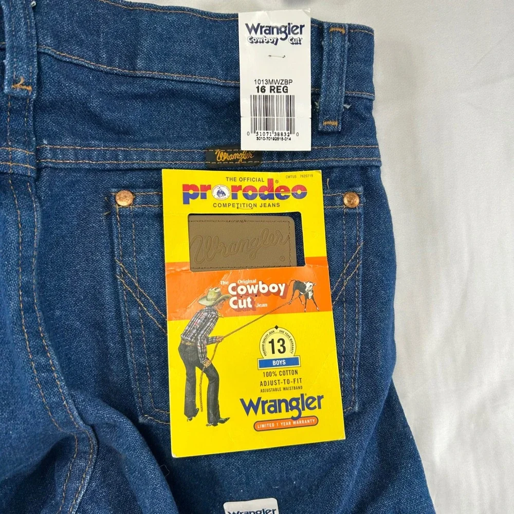 Wrangler Cowboy Cut Jeans Boys 16 Reg 28x31.5 Blue Original‎ Fit 1013MWZBP New